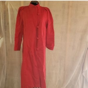 Vintage red Beau Brem wool coat size 14 t